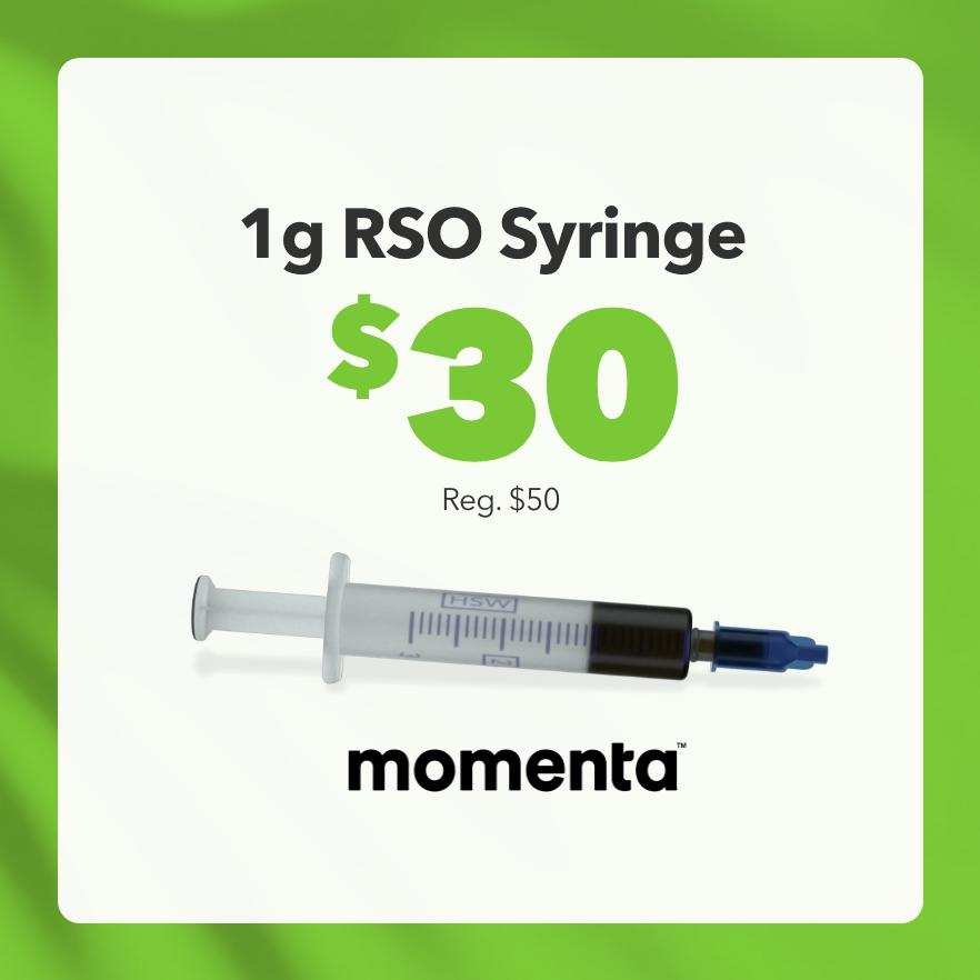 Momenta 1g RSO Syringe Deal